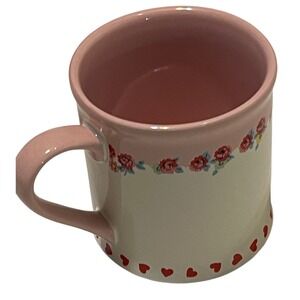 Cath Kidston Mollie Mug Pink Floral Rose Heart Stoneware 9oz CKHRMOLL New